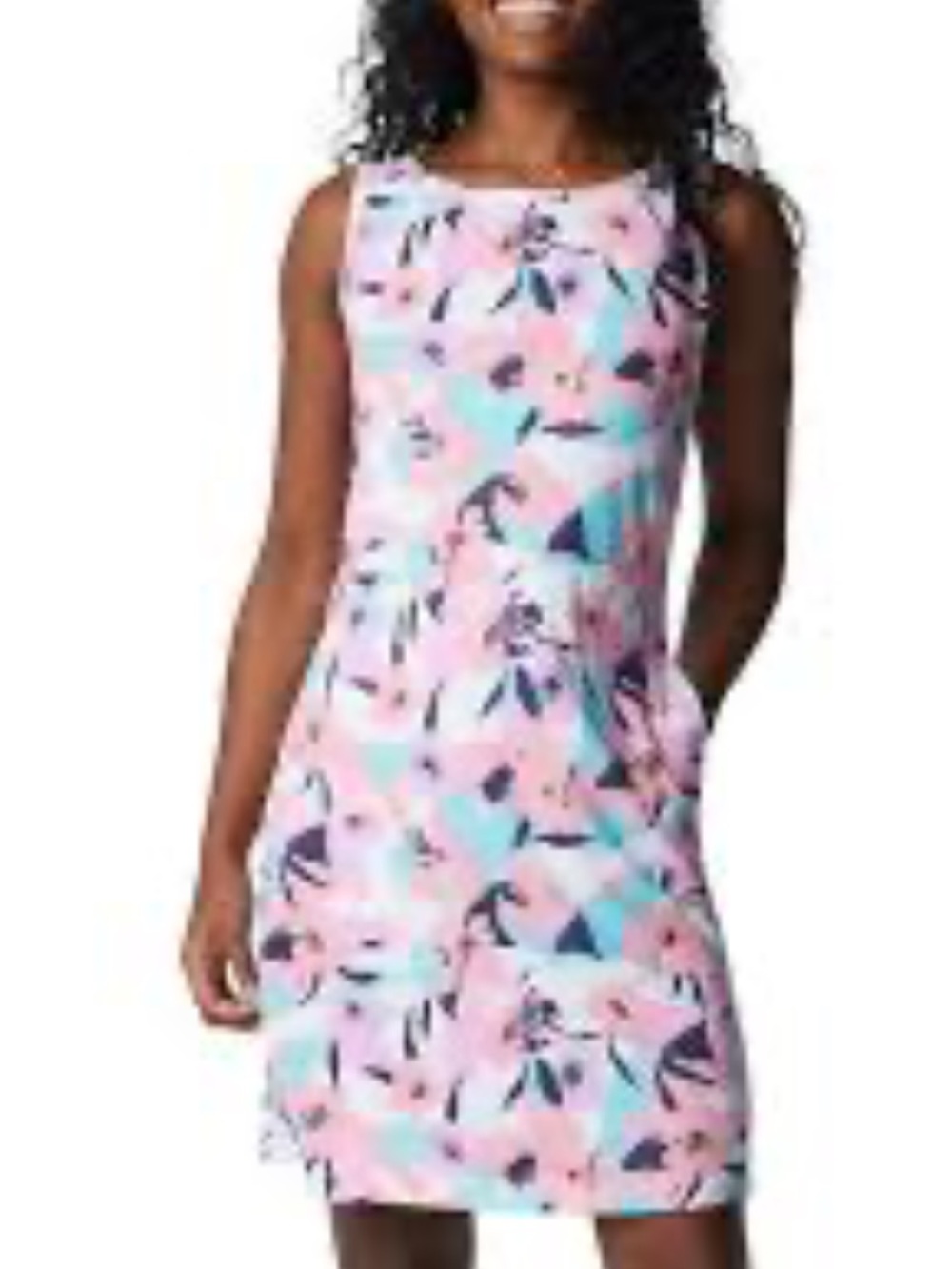 Columbia Chill River Sleeveless Floral printed athletic outdoor dress size L NWT
